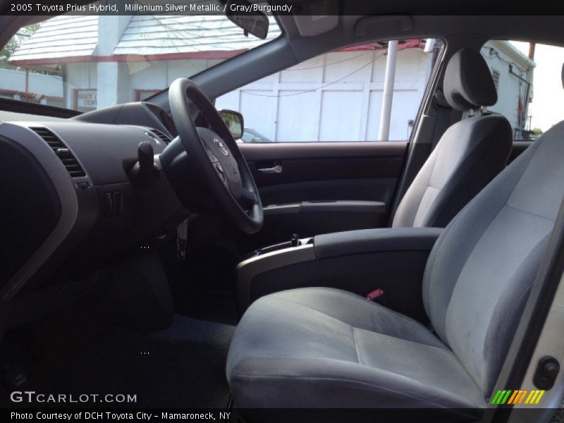 Millenium Silver Metallic / Gray/Burgundy 2005 Toyota Prius Hybrid