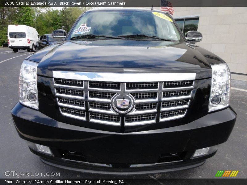 Black Raven / Cocoa/Light Cashmere 2008 Cadillac Escalade AWD