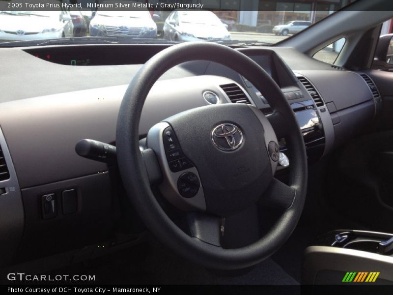 Millenium Silver Metallic / Gray/Burgundy 2005 Toyota Prius Hybrid