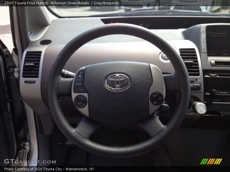 Millenium Silver Metallic / Gray/Burgundy 2005 Toyota Prius Hybrid