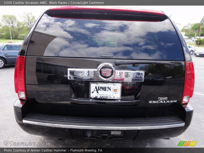 Black Raven / Cocoa/Light Cashmere 2008 Cadillac Escalade AWD