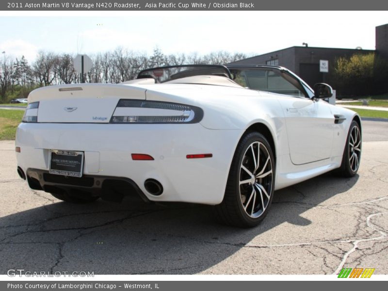 Asia Pacific Cup White / Obsidian Black 2011 Aston Martin V8 Vantage N420 Roadster