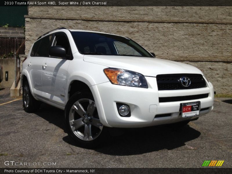 Super White / Dark Charcoal 2010 Toyota RAV4 Sport 4WD
