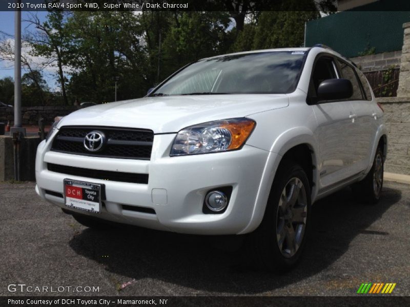 Super White / Dark Charcoal 2010 Toyota RAV4 Sport 4WD
