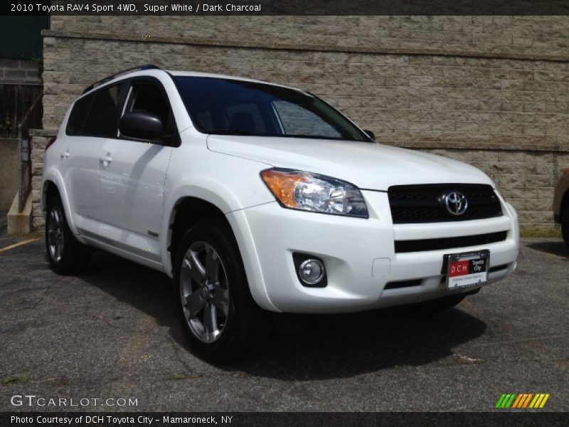 Super White / Dark Charcoal 2010 Toyota RAV4 Sport 4WD