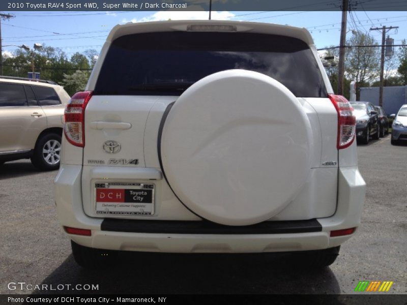 Super White / Dark Charcoal 2010 Toyota RAV4 Sport 4WD