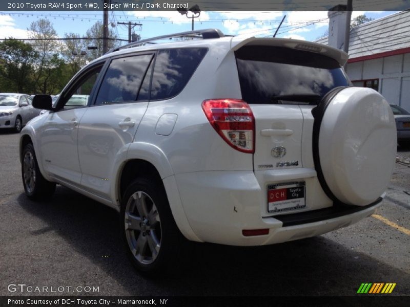 Super White / Dark Charcoal 2010 Toyota RAV4 Sport 4WD