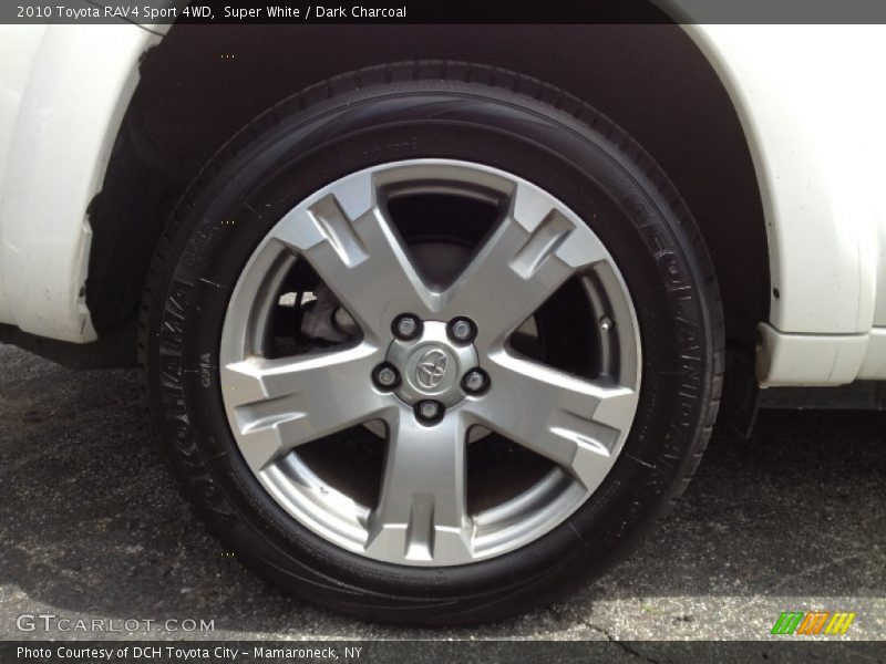 Super White / Dark Charcoal 2010 Toyota RAV4 Sport 4WD