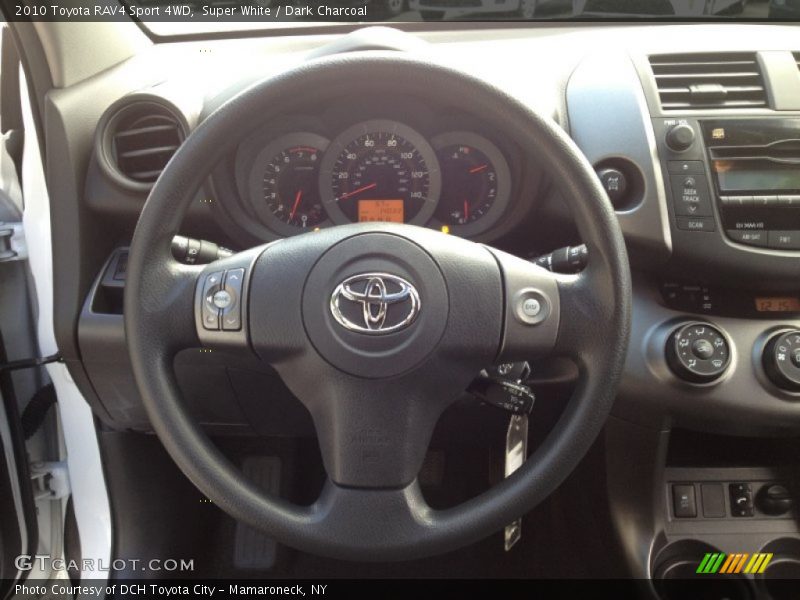 Super White / Dark Charcoal 2010 Toyota RAV4 Sport 4WD