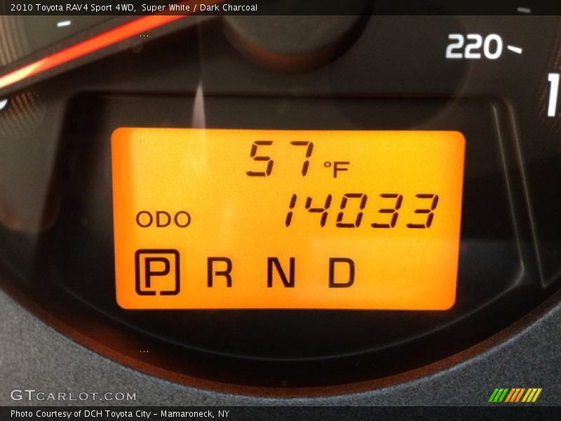 Super White / Dark Charcoal 2010 Toyota RAV4 Sport 4WD
