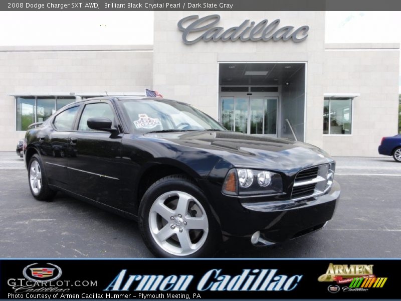Brilliant Black Crystal Pearl / Dark Slate Gray 2008 Dodge Charger SXT AWD