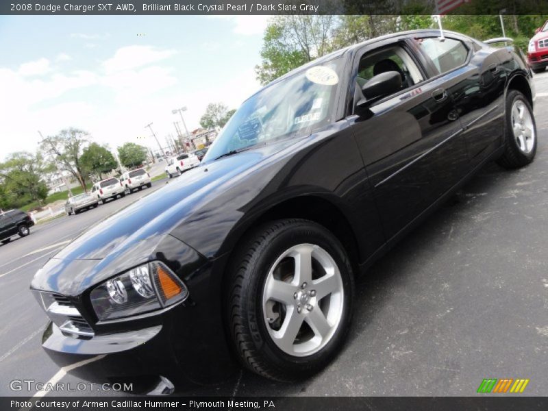 Brilliant Black Crystal Pearl / Dark Slate Gray 2008 Dodge Charger SXT AWD