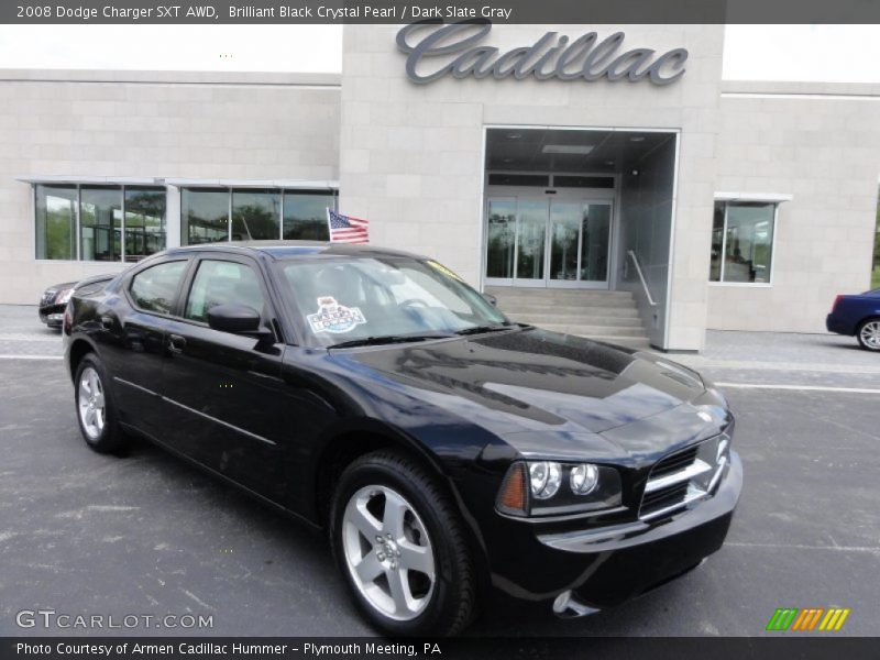 Brilliant Black Crystal Pearl / Dark Slate Gray 2008 Dodge Charger SXT AWD