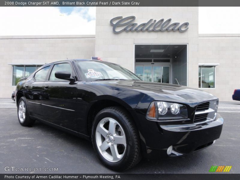 Brilliant Black Crystal Pearl / Dark Slate Gray 2008 Dodge Charger SXT AWD