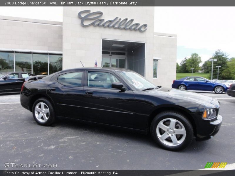 Brilliant Black Crystal Pearl / Dark Slate Gray 2008 Dodge Charger SXT AWD