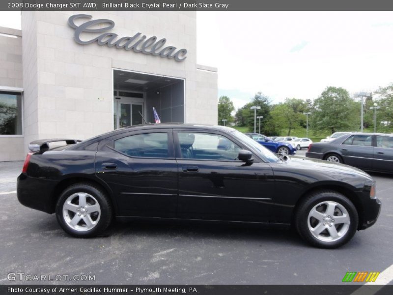 Brilliant Black Crystal Pearl / Dark Slate Gray 2008 Dodge Charger SXT AWD