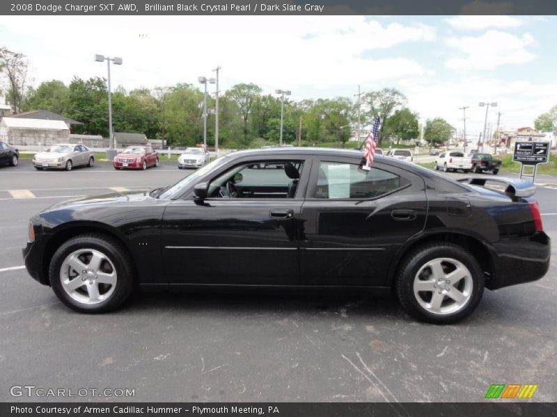 Brilliant Black Crystal Pearl / Dark Slate Gray 2008 Dodge Charger SXT AWD