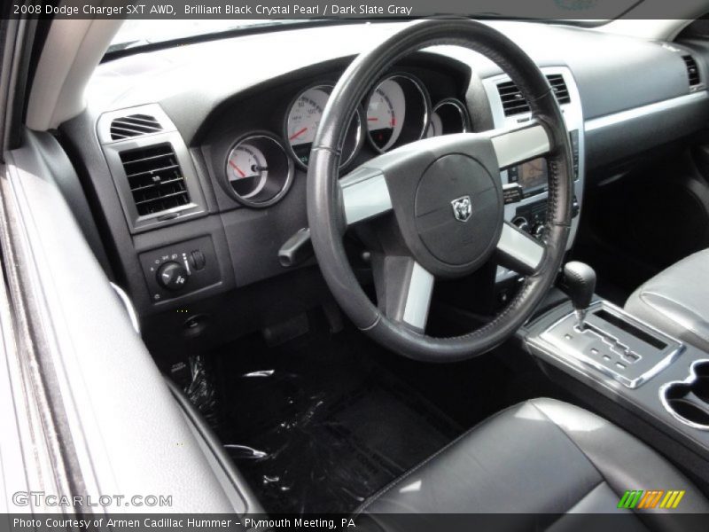 Brilliant Black Crystal Pearl / Dark Slate Gray 2008 Dodge Charger SXT AWD