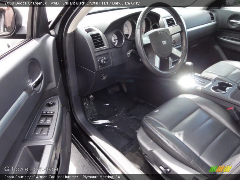 Brilliant Black Crystal Pearl / Dark Slate Gray 2008 Dodge Charger SXT AWD