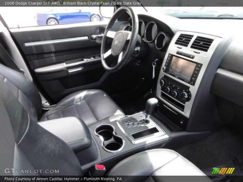 Brilliant Black Crystal Pearl / Dark Slate Gray 2008 Dodge Charger SXT AWD