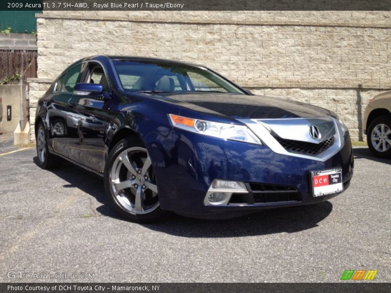 Royal Blue Pearl / Taupe/Ebony 2009 Acura TL 3.7 SH-AWD