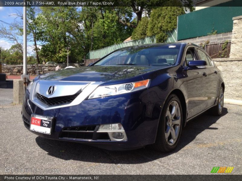 Royal Blue Pearl / Taupe/Ebony 2009 Acura TL 3.7 SH-AWD