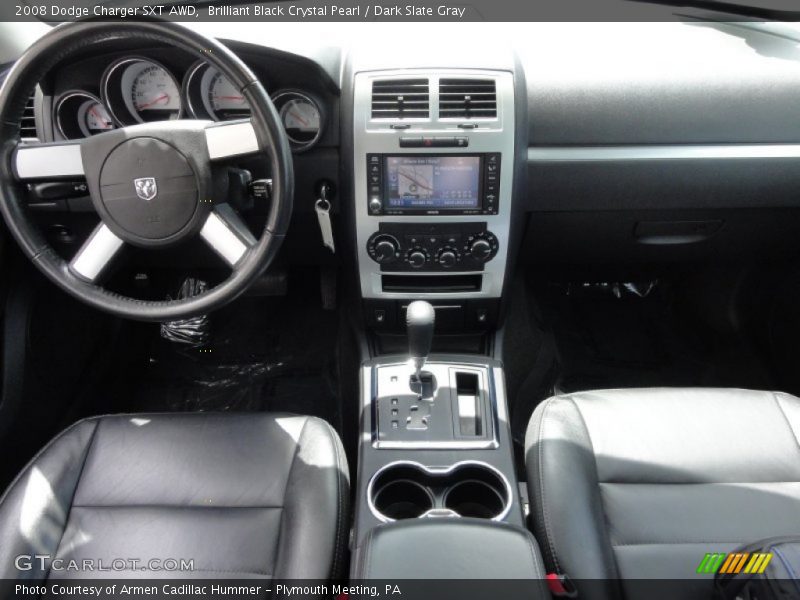 Brilliant Black Crystal Pearl / Dark Slate Gray 2008 Dodge Charger SXT AWD