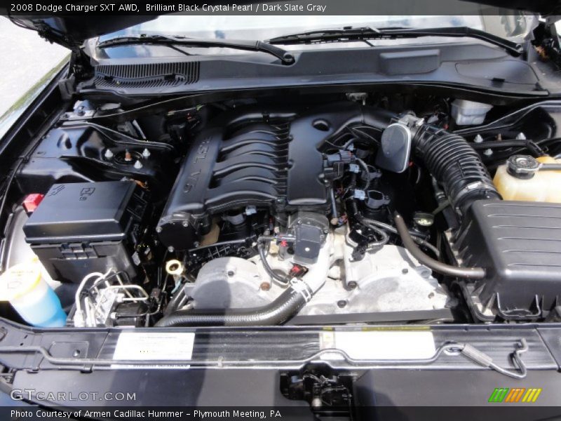 Brilliant Black Crystal Pearl / Dark Slate Gray 2008 Dodge Charger SXT AWD