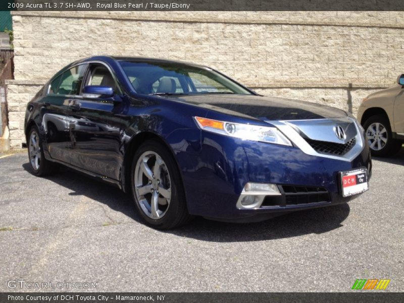 Royal Blue Pearl / Taupe/Ebony 2009 Acura TL 3.7 SH-AWD
