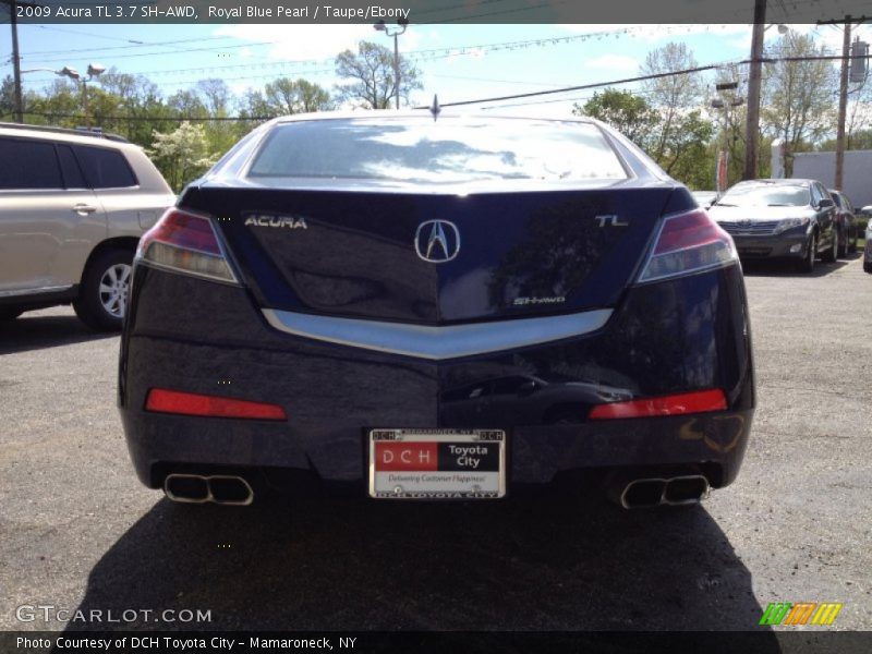 Royal Blue Pearl / Taupe/Ebony 2009 Acura TL 3.7 SH-AWD