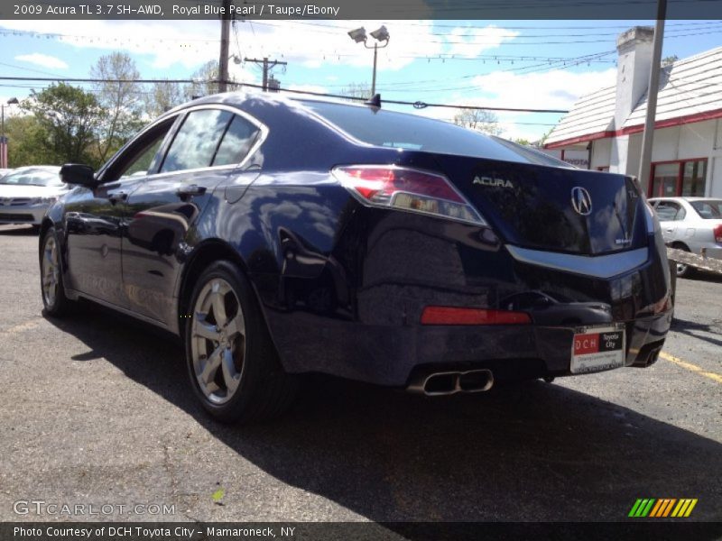 Royal Blue Pearl / Taupe/Ebony 2009 Acura TL 3.7 SH-AWD