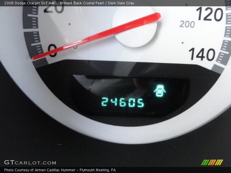 Brilliant Black Crystal Pearl / Dark Slate Gray 2008 Dodge Charger SXT AWD