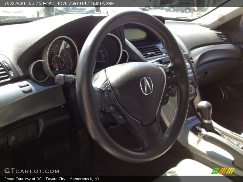 Royal Blue Pearl / Taupe/Ebony 2009 Acura TL 3.7 SH-AWD