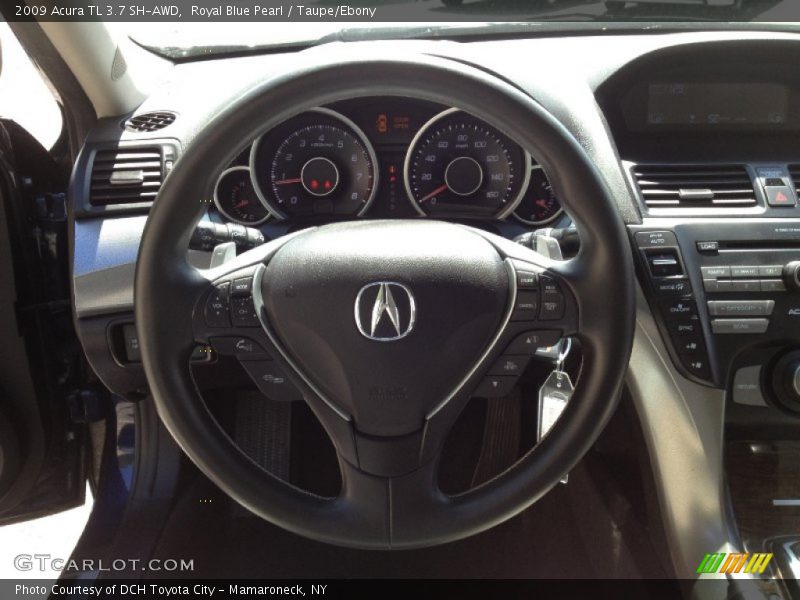 Royal Blue Pearl / Taupe/Ebony 2009 Acura TL 3.7 SH-AWD