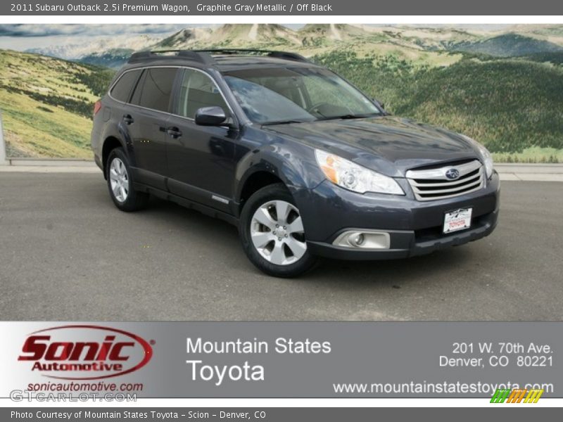 Graphite Gray Metallic / Off Black 2011 Subaru Outback 2.5i Premium Wagon