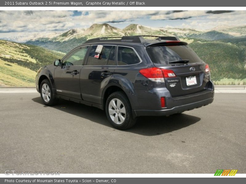 Graphite Gray Metallic / Off Black 2011 Subaru Outback 2.5i Premium Wagon