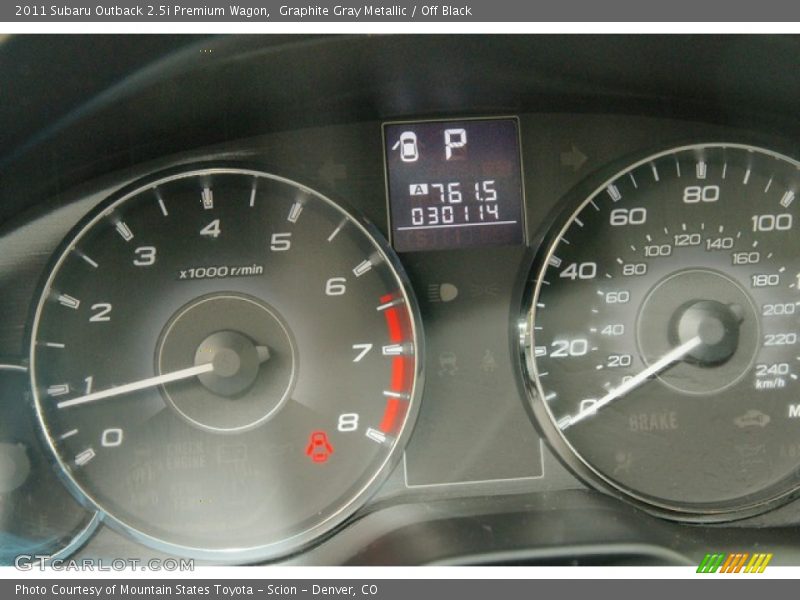 Graphite Gray Metallic / Off Black 2011 Subaru Outback 2.5i Premium Wagon