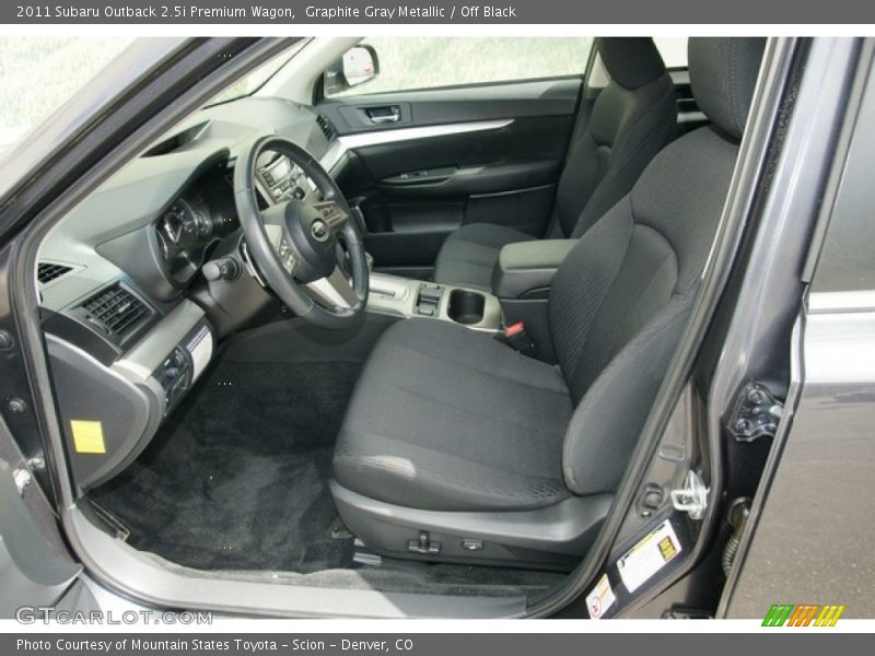 Graphite Gray Metallic / Off Black 2011 Subaru Outback 2.5i Premium Wagon