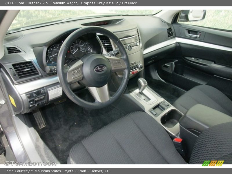 Graphite Gray Metallic / Off Black 2011 Subaru Outback 2.5i Premium Wagon