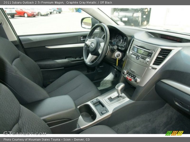 Graphite Gray Metallic / Off Black 2011 Subaru Outback 2.5i Premium Wagon