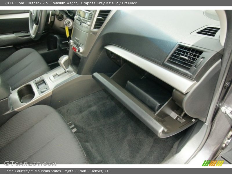 Graphite Gray Metallic / Off Black 2011 Subaru Outback 2.5i Premium Wagon