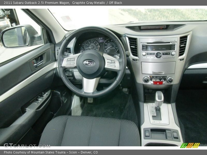 Graphite Gray Metallic / Off Black 2011 Subaru Outback 2.5i Premium Wagon