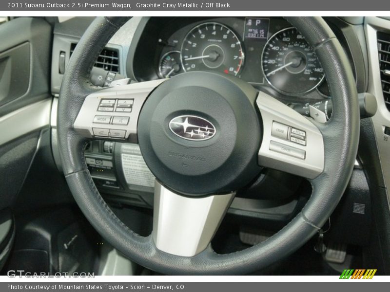 Graphite Gray Metallic / Off Black 2011 Subaru Outback 2.5i Premium Wagon
