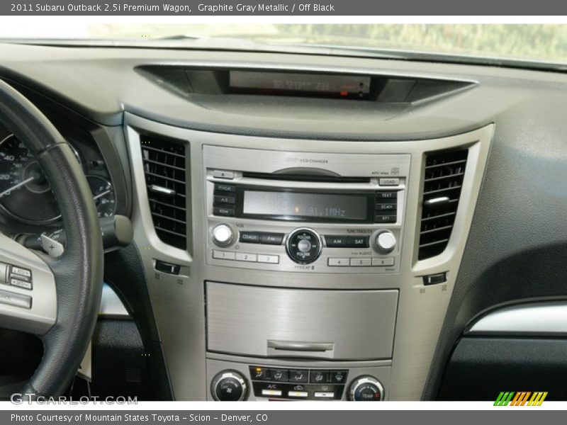Graphite Gray Metallic / Off Black 2011 Subaru Outback 2.5i Premium Wagon