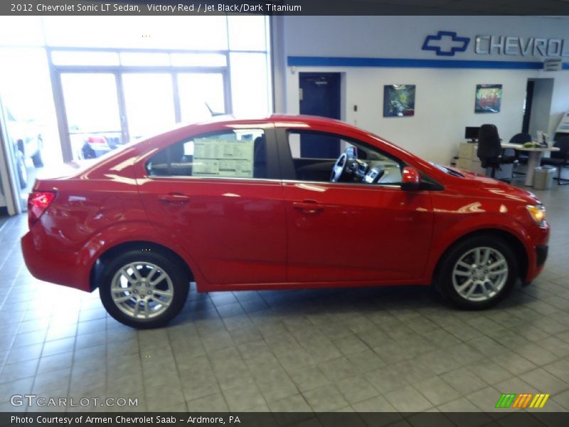 Victory Red / Jet Black/Dark Titanium 2012 Chevrolet Sonic LT Sedan