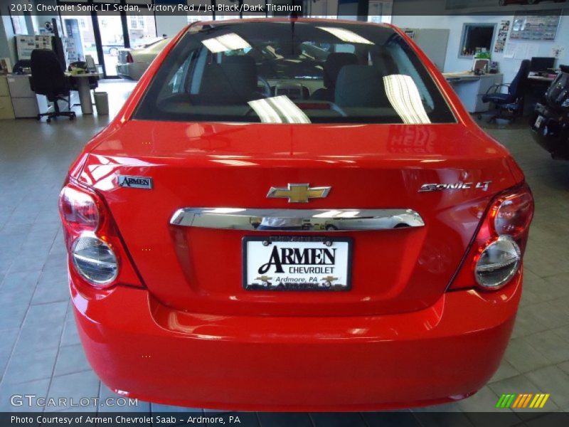 Victory Red / Jet Black/Dark Titanium 2012 Chevrolet Sonic LT Sedan