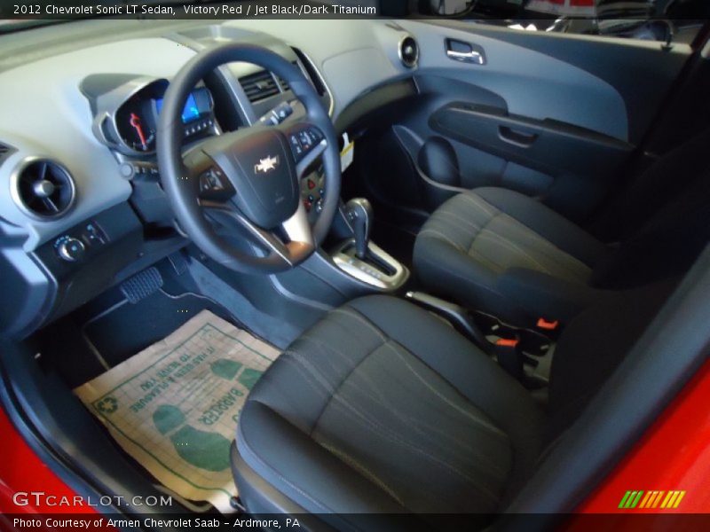 Victory Red / Jet Black/Dark Titanium 2012 Chevrolet Sonic LT Sedan