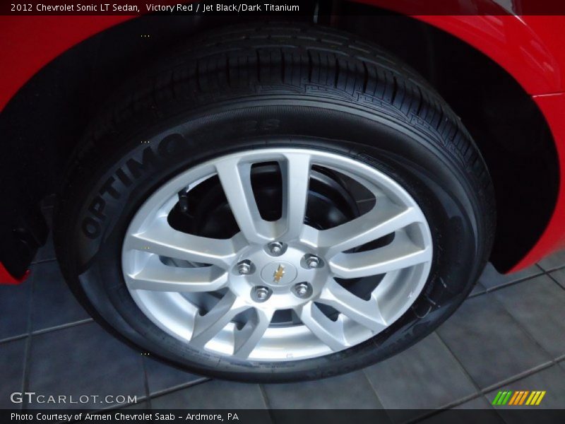 Victory Red / Jet Black/Dark Titanium 2012 Chevrolet Sonic LT Sedan