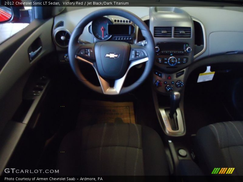 Victory Red / Jet Black/Dark Titanium 2012 Chevrolet Sonic LT Sedan