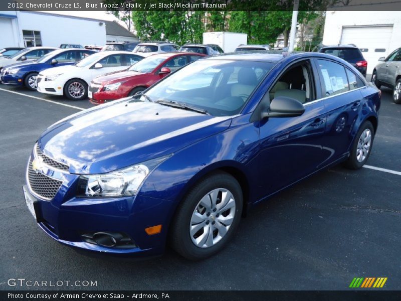 Blue Topaz Metallic / Jet Black/Medium Titanium 2012 Chevrolet Cruze LS